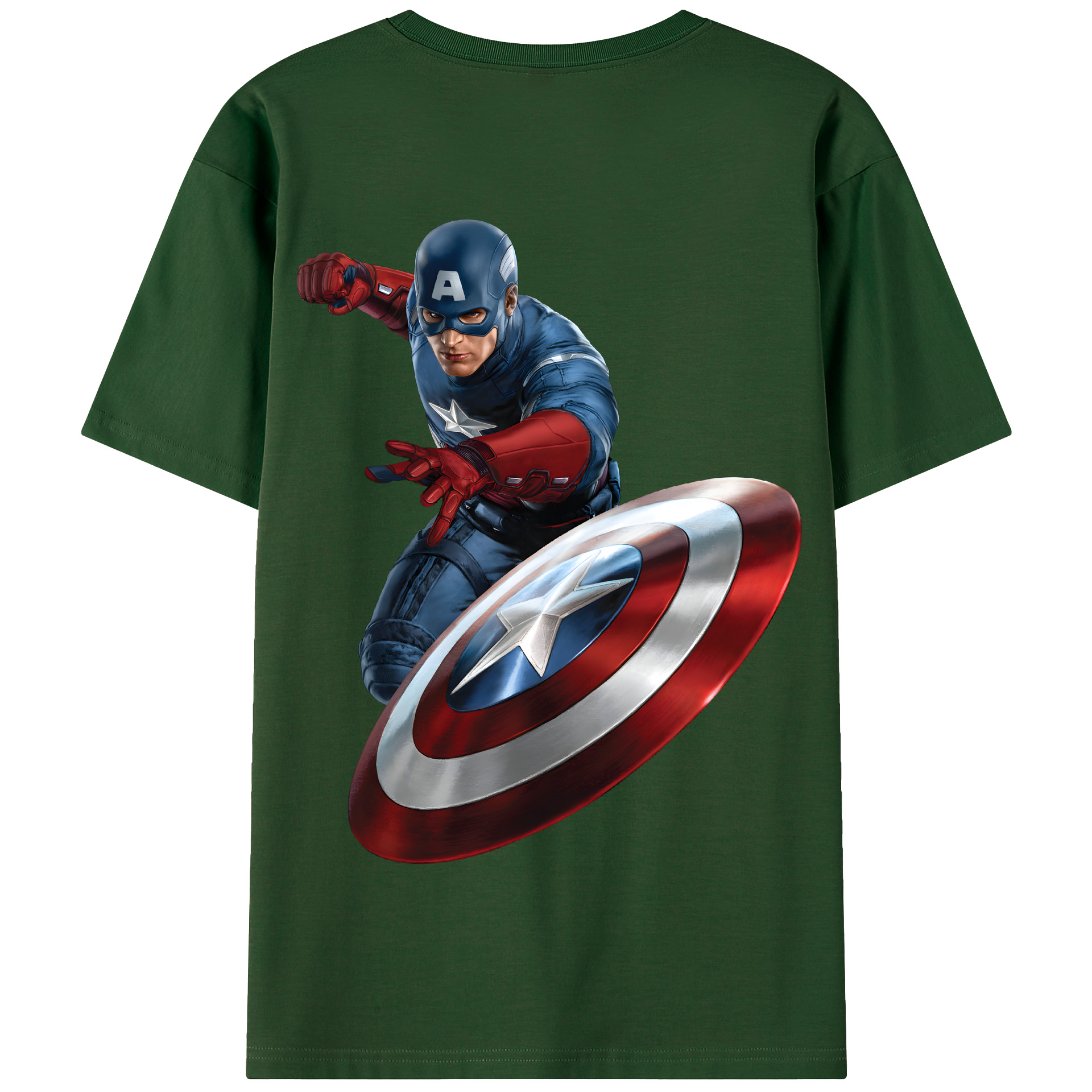 （画像用） アベンジャーズ The Avengers 綿100％半袖Tシャツ（背面プリント）